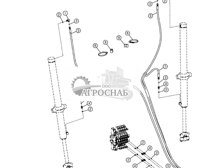 Гидравлические шланги цилиндра подъема ножа (Grade Pro) - ST3705 726.jpg